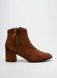Botine/ghete toc pătrat toc de 4 la 6 cm maro FUGITIVE BY FRANCESCO ROSSI femme