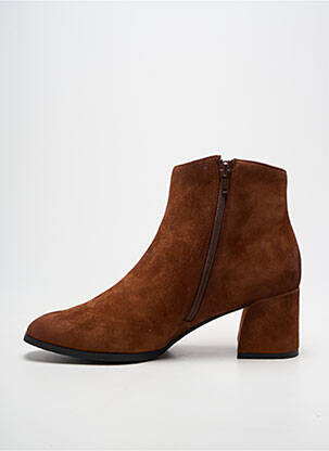 Botine/ghete toc pătrat toc de 4 la 6 cm maro FUGITIVE BY FRANCESCO ROSSI femeie