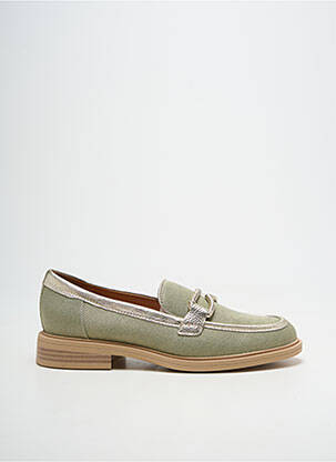 Mocasini țesătură satinată toc plat până la 3 cm verde FUGITIVE BY FRANCESCO ROSSI femeie
