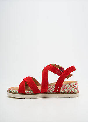 Sandale/pantofi decupați tip de talpă amortizantă toc de 4 la 6 cm roșu FUGITIVE BY FRANCESCO ROSSI femme