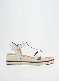 Sandale/pantofi decupați țesătură satinată toc de 4 la 6 cm alb FUGITIVE BY FRANCESCO ROSSI femme