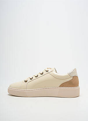 Adidași material neted toc de 4 la 6 cm bej FUGITIVE BY FRANCESCO ROSSI femeie