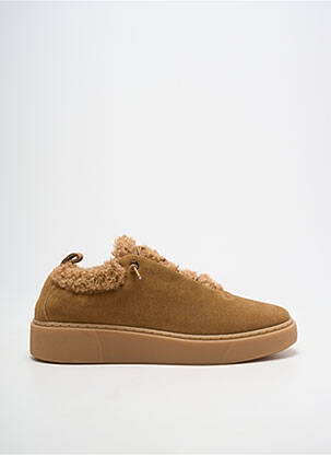 Adidași închidere elastică toc de 4 la 6 cm maro FUGITIVE BY FRANCESCO ROSSI femeie