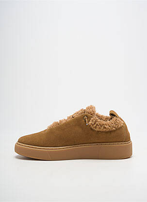 Adidași închidere elastică toc de 4 la 6 cm maro FUGITIVE BY FRANCESCO ROSSI femeie