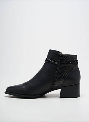 Botine/ghete țesătură satinată toc de 4 la 6 cm negru FUGITIVE BY FRANCESCO ROSSI femeie