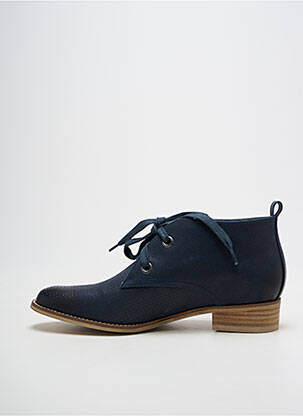 Botine/ghete țesătură satinată toc plat până la 3 cm albastru FUGITIVE BY FRANCESCO ROSSI femeie