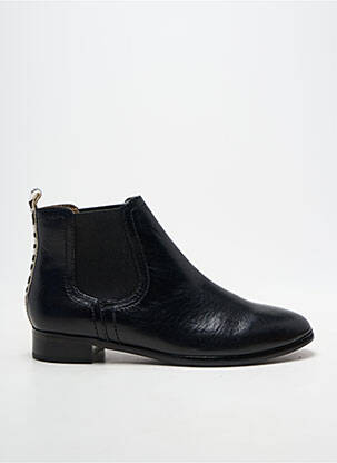 Botine/ghete țesătură satinată toc plat până la 3 cm negru EMILIE KARSTON femeie
