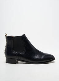 Botine/ghete țesătură satinată toc plat până la 3 cm negru EMILIE KARSTON femme