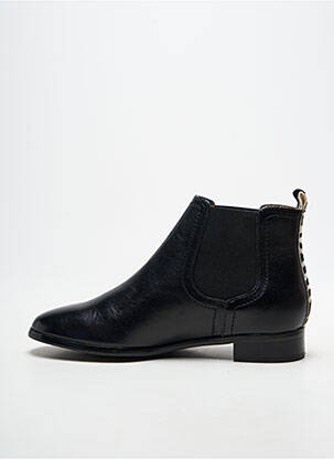 Botine/ghete țesătură satinată toc plat până la 3 cm negru EMILIE KARSTON femeie