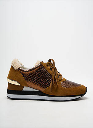 Adidași toc platformă toc de 4 la 6 cm maro EMILIE KARSTON femeie