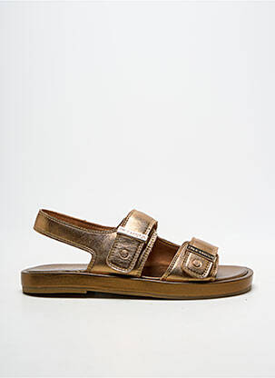 Sandale/pantofi decupați chiquet toc plat până la 3 cm auriu EMILIE KARSTON femme
