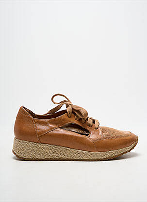Espadrile țesătură satinată toc de 4 la 6 cm maro EMILIE KARSTON femeie