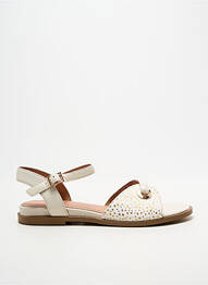 Sandale/pantofi decupați chiquet toc plat până la 3 cm bej EMILIE KARSTON femme