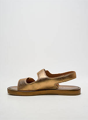 Sandale/pantofi decupați chiquet toc plat până la 3 cm auriu EMILIE KARSTON femme