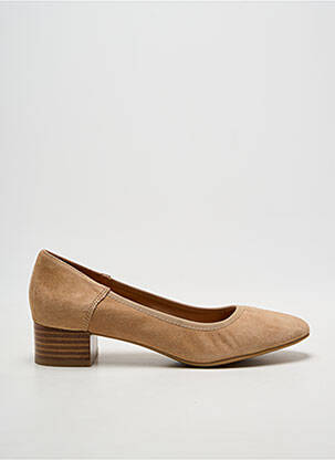 Pantofi cu toc toc pătrat toc de 4 la 6 cm bej EMILIE KARSTON femeie