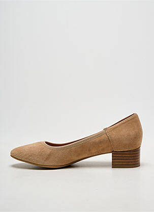 Pantofi cu toc toc pătrat toc de 4 la 6 cm bej EMILIE KARSTON femeie