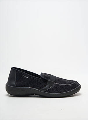Papuci/pantofi de casă țesătură satinată toc plat până la 3 cm negru FARGEOT femeie