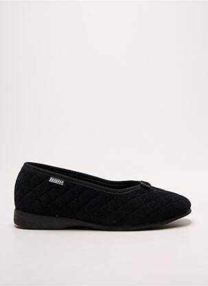 Papuci/pantofi de casă vârf rotund toc plat până la 3 cm negru FARGEOT femeie
