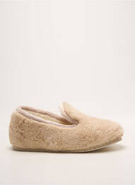 Papuci/pantofi de casă vârf rotund toc plat până la 3 cm bej CHAUSSE MOUTON femme
