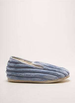Papuci/pantofi de casă vârf rotund toc plat până la 3 cm albastru CHAUSSE MOUTON femme