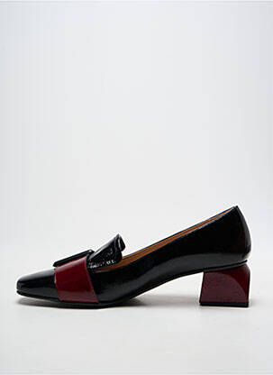 Mocasini efect șifonat toc de 4 la 6 cm negru DANSI femme