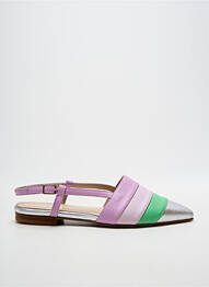 Sandale/pantofi decupați chiquet toc plat până la 3 cm violet DANSI femme