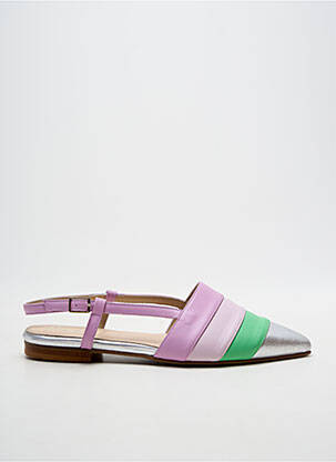 Sandale/pantofi decupați chiquet toc plat până la 3 cm violet DANSI femme