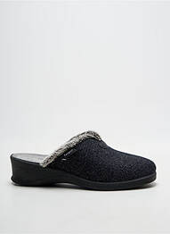 Papuci/pantofi de casă țesătură satinată toc de 4 la 6 cm negru FARGEOT femme