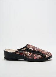 Papuci/pantofi de casă țesătură satinată toc de 4 la 6 cm maro FARGEOT femme