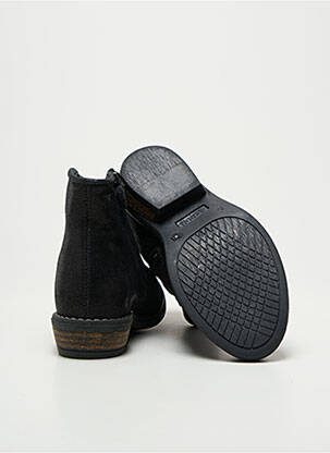 Botine/ghete țesătură satinată cubanez negru REQINS fată