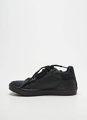 Adidași țesătură țesătură cu sclipici vârf rotund negru REQINS fată