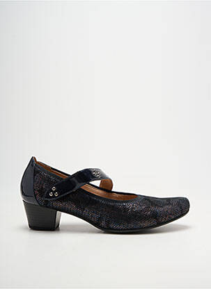Pantofi cu toc cubanez toc de 4 la 6 cm albastru SWEET femeie