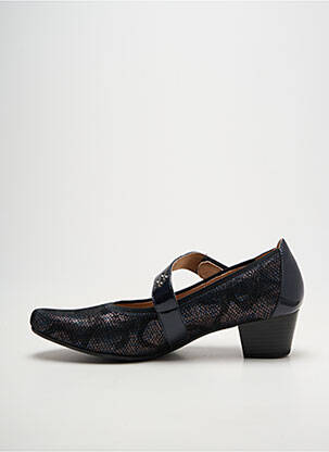 Pantofi cu toc cubanez toc de 4 la 6 cm albastru SWEET femeie