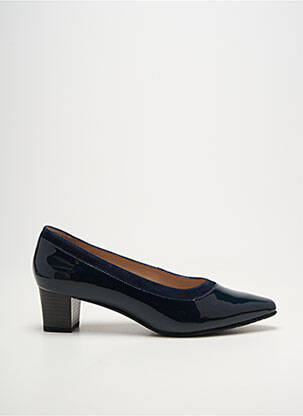 Pantofi cu toc material neted toc de 4 la 6 cm albastru SWEET femeie