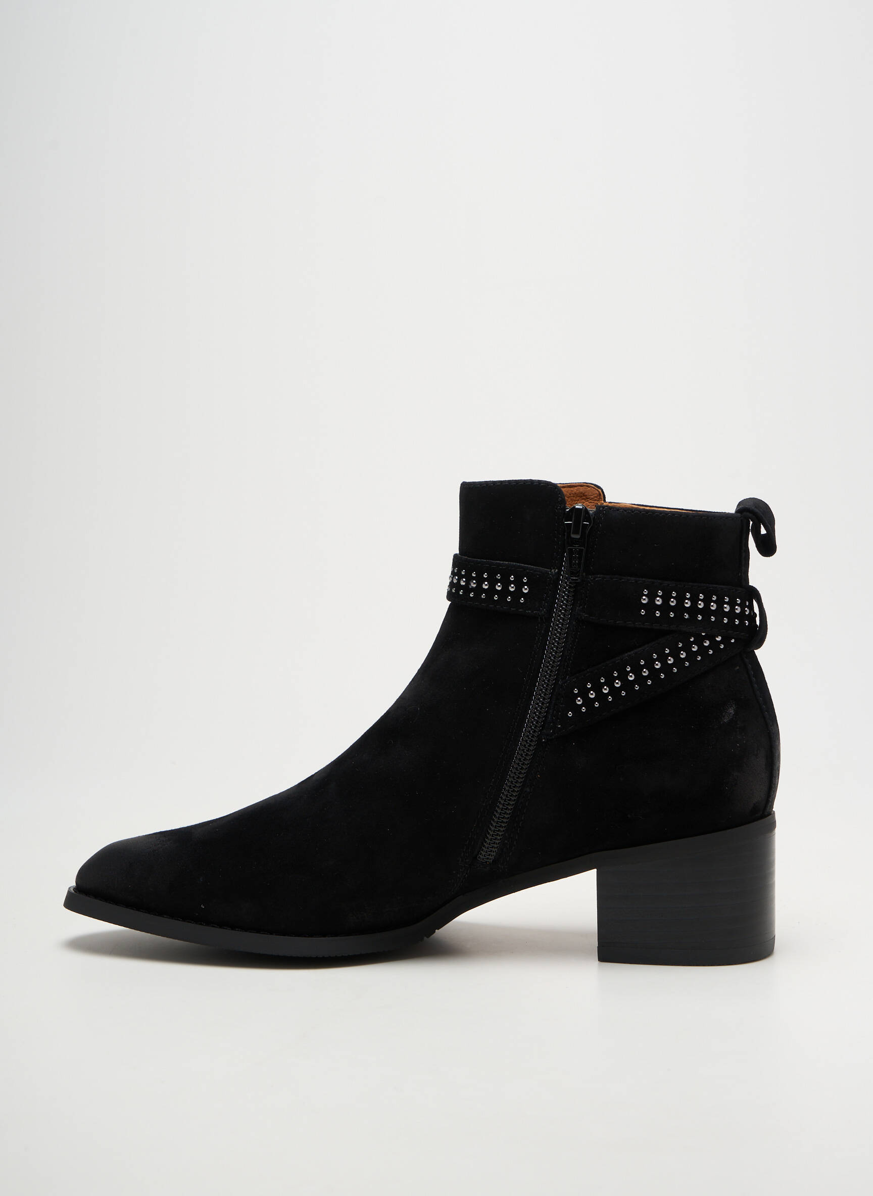 Botine/ghete vârf ascuțit toc de 4 la 6 cm negru MAM'ZELLE femeie