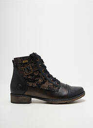 Botine/ghete umplută toc plat până la 3 cm negru REMONTE femme