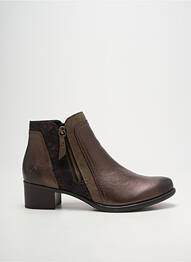 Botine/ghete umplută toc de 4 la 6 cm maro REMONTE femme