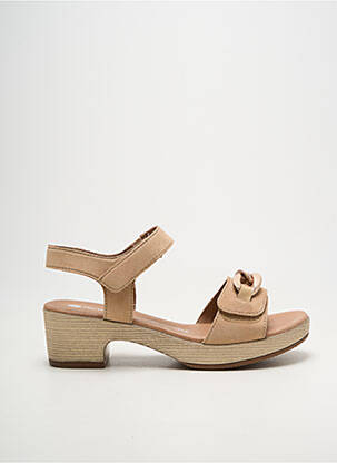 Sandale/pantofi decupați toc pătrat toc de 4 la 6 cm bej REMONTE femme