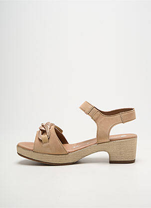Sandale/pantofi decupați toc pătrat toc de 4 la 6 cm bej REMONTE femme