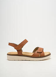 Sandale/pantofi decupați vârf deschis toc plat până la 3 cm maro REMONTE femme