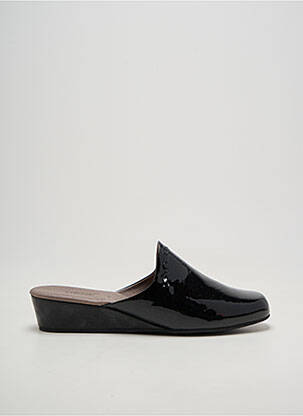 Mulete/saboți material neted toc de 4 la 6 cm negru HELLER femeie