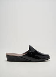 Mulete/saboți material neted toc de 4 la 6 cm negru HELLER femme