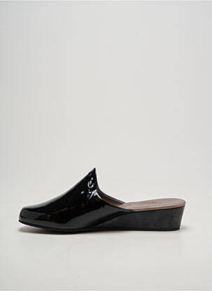 Mulete/saboți material neted toc de 4 la 6 cm negru HELLER femeie