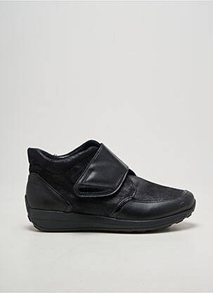 Botine/ghete țesătură satinată toc plat până la 3 cm negru ARA femeie