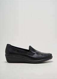 Mocasini țesătură satinată toc de 4 la 6 cm negru ARA femme