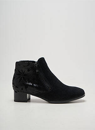 Botine/ghete țesătură satinată toc plat până la 3 cm negru ARA femeie