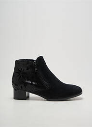 Botine/ghete țesătură satinată toc plat până la 3 cm negru ARA femme