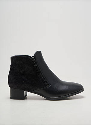 Botine/ghete țesătură satinată toc de 4 la 6 cm negru ARA femeie
