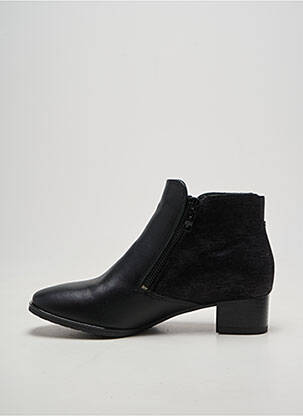 Botine/ghete țesătură satinată toc de 4 la 6 cm negru ARA femeie