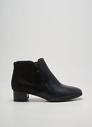 Botine/ghete țesătură satinată toc de 4 la 6 cm negru ARA femeie
